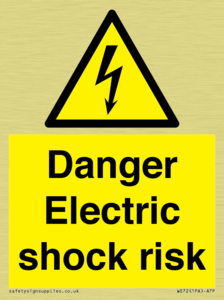 Danger Electric shock risk